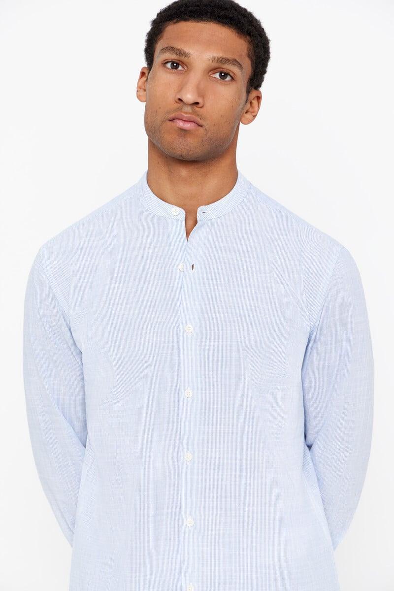 Striped shirt with flame collar - SMgarment's