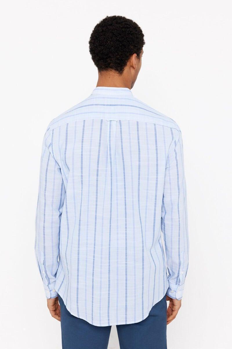 Striped shirt with flame collar - SMgarment's