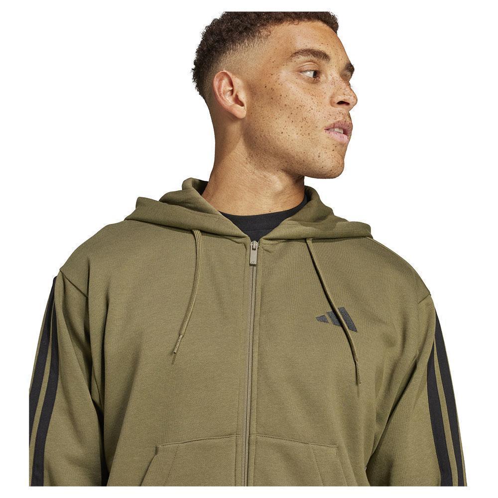 STRIPES FLEECE FULL ZIP SWEATSHIRT - SMgarment's