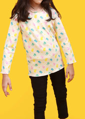 TEDDY PRINTED T - SHIRT FOR GIRLS - SMgarment's