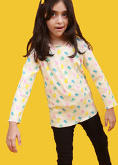 TEDDY PRINTED T - SHIRT FOR GIRLS - SMgarment's