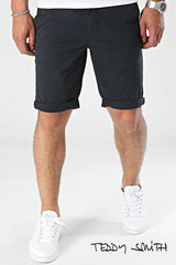 TEDDY SMITH Chino Cut Bermuda Shorts (NAVY BLUE) - Smgarment's