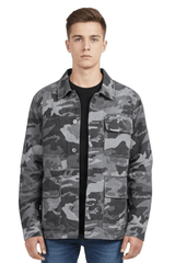 Teddy Smith Mens Camo Utility Jacket – Urban Grey - Smgarment's