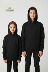 TERRANOVA KIDS BASIC PULLOVER HOODIE - BLACK - Smgarment's