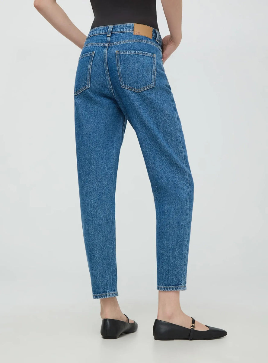 TERRANOVA Medium Denim Blue Mom Fit Jeans - Smgarment's