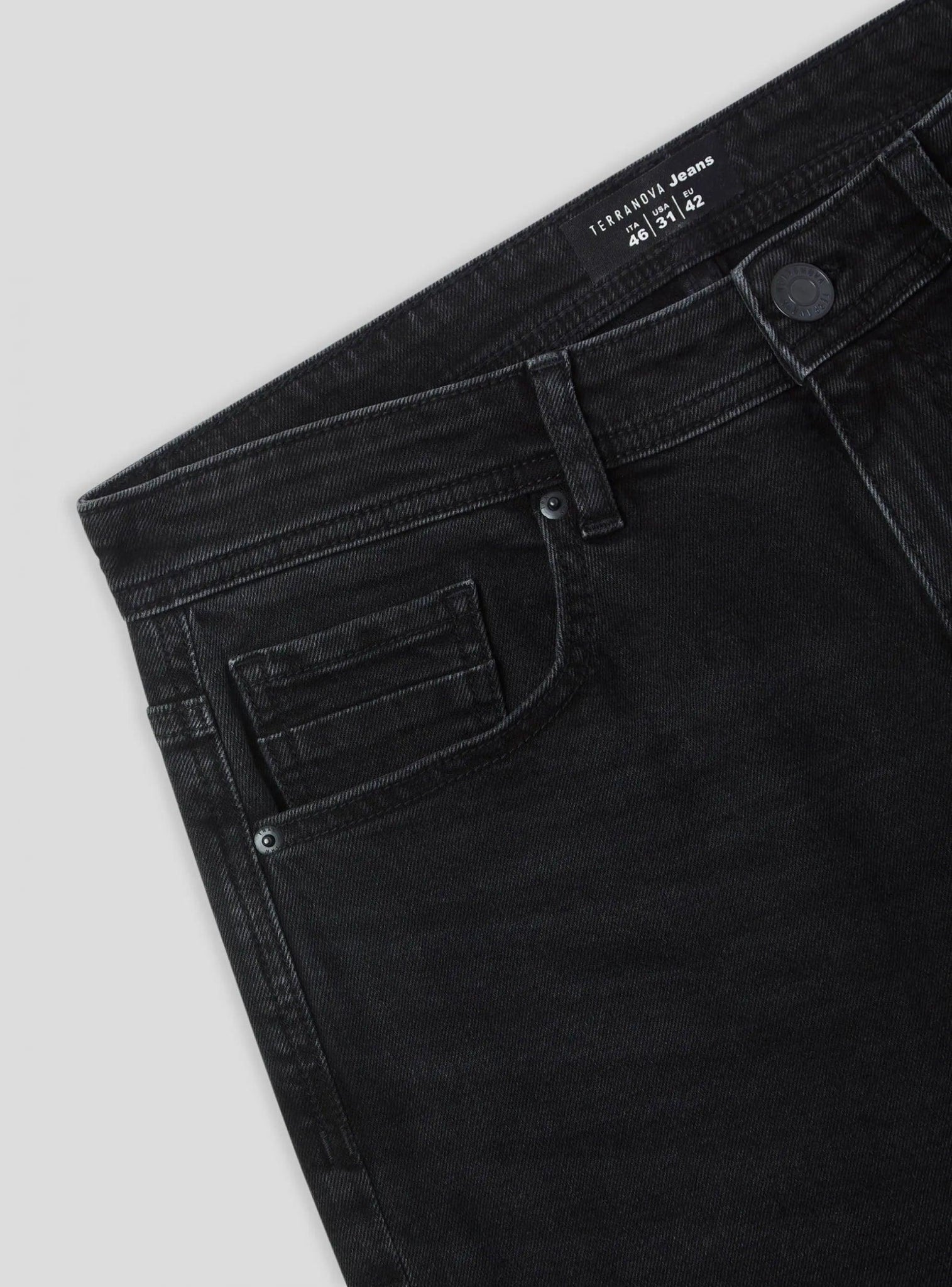 TERRANOVA REGULAR NERO JEANS - SMgarment's