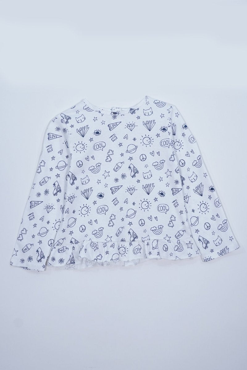 TEX BABY GIRLS ALL OVER PRINTED T SHIRT - Smgarment's