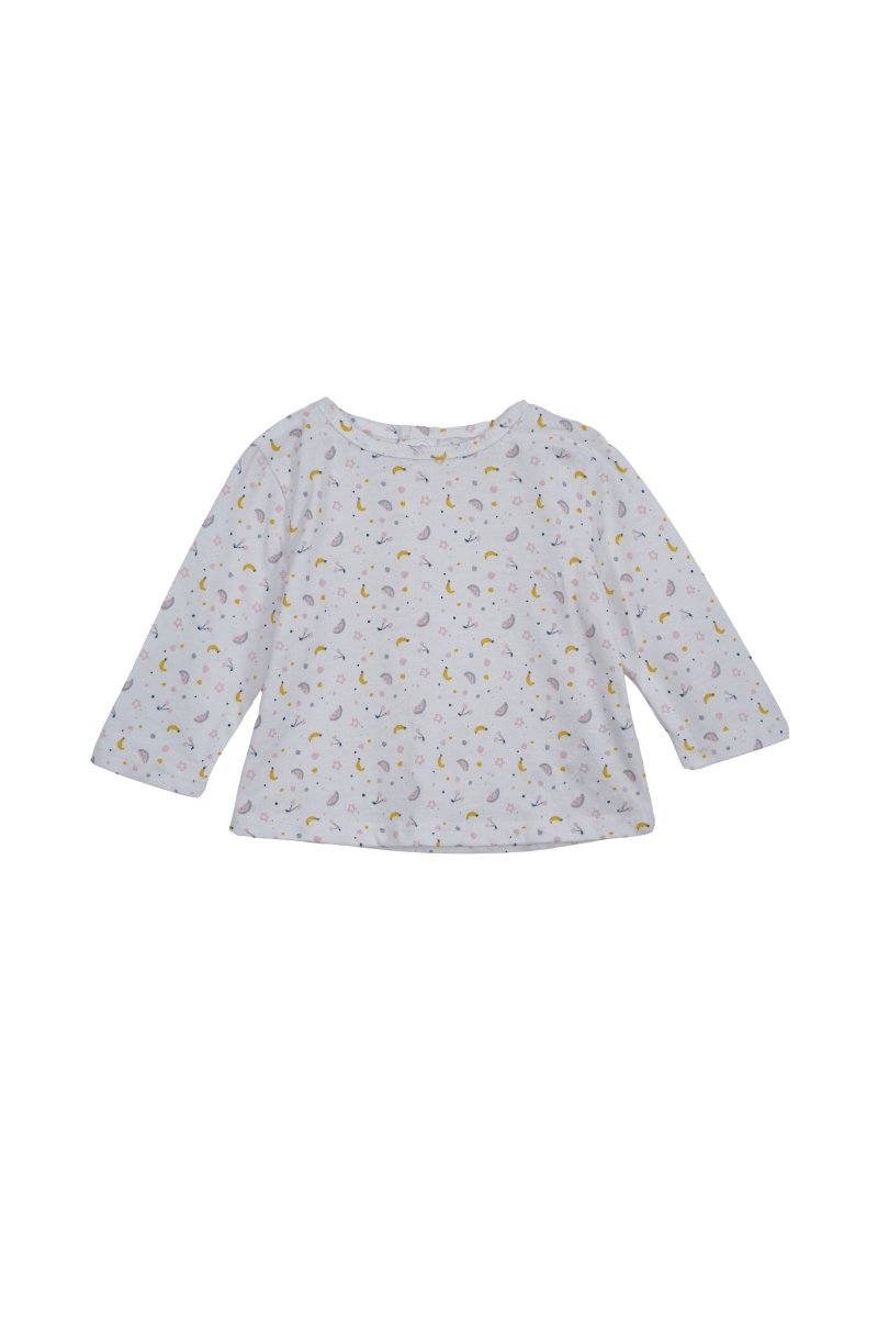 TEX Baby Long Sleeve Printed Top – Soft White - Smgarment's