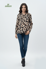 The 'Wild Side' Tie - Neck Blouse - Smgarment's