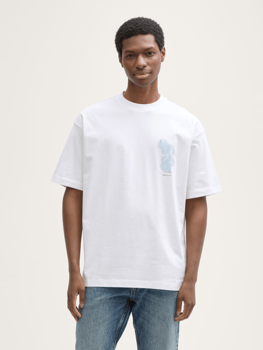 TOM TAILOR Denim Male Oversized T-shirt with back print - Smgarment's