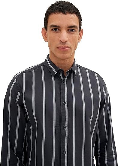TOM TAILOR Men's Striped Shirt - Smgarment's