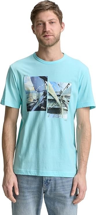 TOM TAILOR Printed Round Neck T-Shirt - Smgarment's