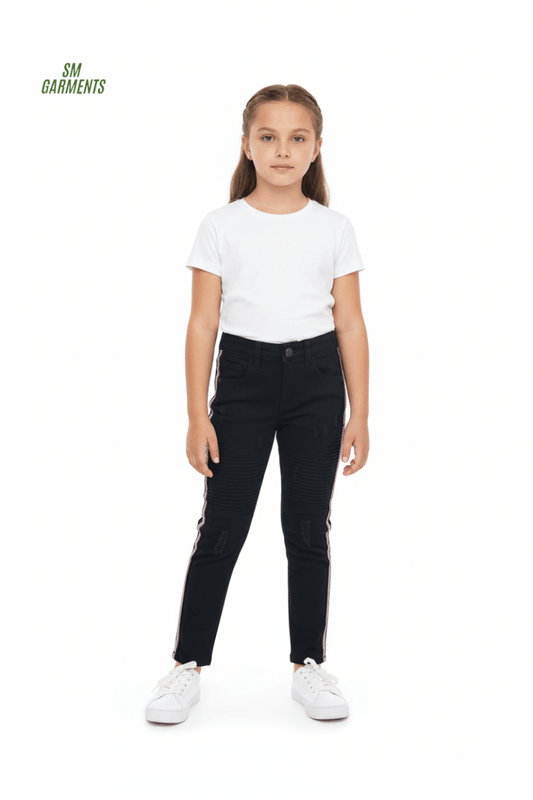 TRUE INDIGO KIDS ' Distressed Jeans with Side Stripe - Smgarment's