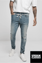 URBAN CLASSIC Slim Fit Drawstring Jeans - SMgarment's