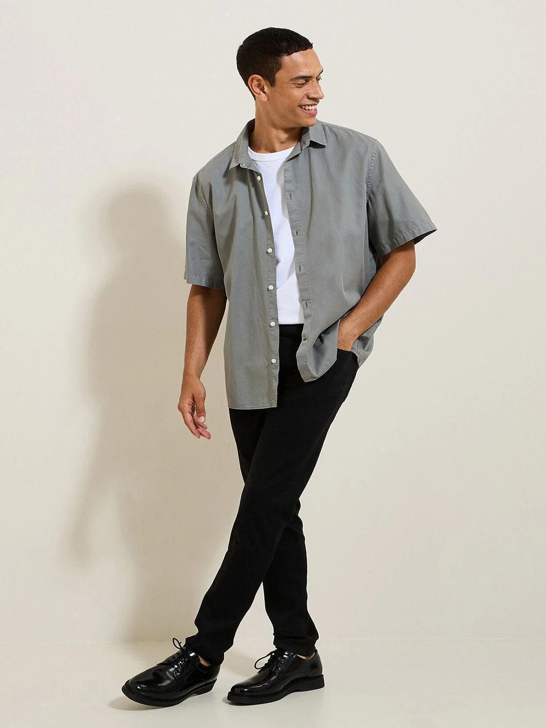 Urbanflex 4 Length Slim Jeans - Black - SMgarment's