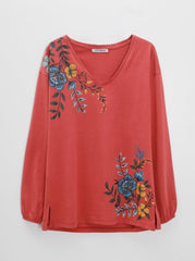 VENCA LONG - SLEEVED T - SHIRT WITH ELASTIC CUFF - SMgarment's