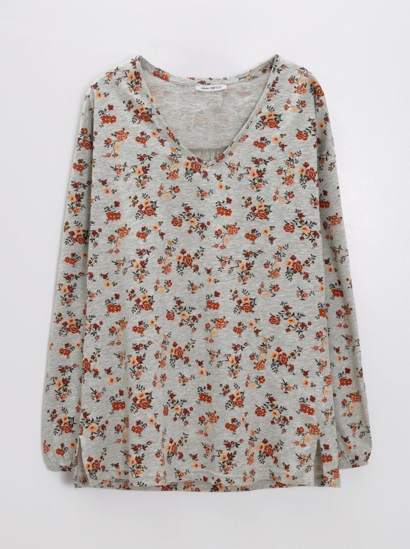 VENCA LONG - SLEEVED T - SHIRT WITH ELASTIC CUFF - SMgarment's