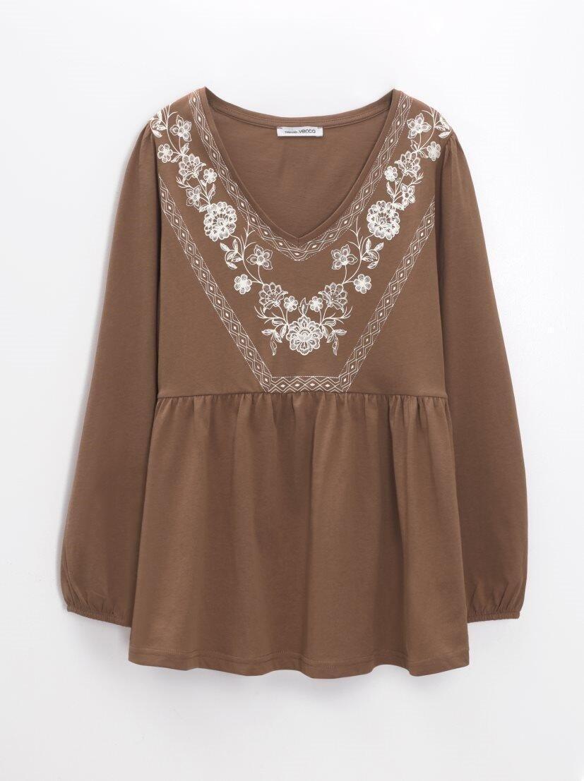 VENCA LONG - SLEEVED T - SHIRT WITH PRINT - SMgarment's