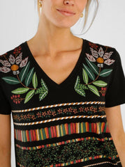 VENCA SHORT - SLEEVED T - SHIRT WITH FRONT PRINT - SMgarment's