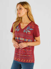 VENCA SHORT - SLEEVED T - SHIRT WITH FRONT PRINT - SMgarment's