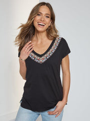 VENCA SHORT - SLEEVED T - SHIRT WITH PUFF PRINT - SMgarment's