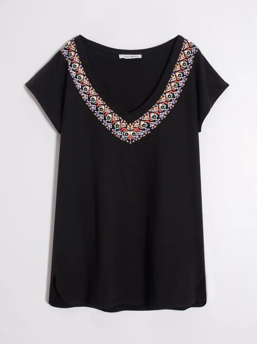 VENCA SHORT - SLEEVED T - SHIRT WITH PUFF PRINT - SMgarment's