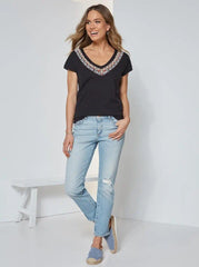 VENCA SHORT - SLEEVED T - SHIRT WITH PUFF PRINT - SMgarment's