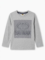 Boys Branded ' Grey Superhero Graphic Long-Sleeve Cotton Jersey T-Shirt| SM GARMENTS