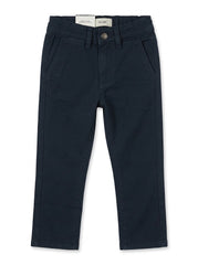 DL Boys Dark Navy Blue Slim Fit Stretch Twill Chino Trousers