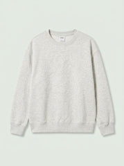 BRANDED boys' Casual Cotton-Blend Fleece Crewneck Sweatshirt – Light Gray Heather