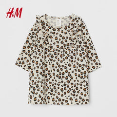White Leopard Print Jersey Dress - SMgarment's