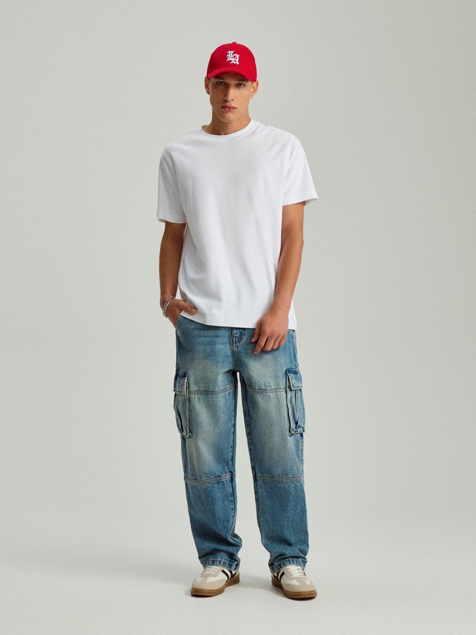 Wide leg jeans with patch pockets - SMgarment's