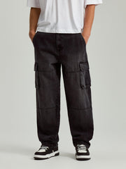 Wide leg jeans with patch pockets - SMgarment's