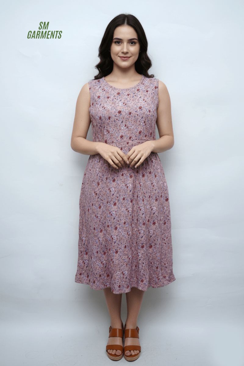 WOMENS FLORAL PRINT DRESS - Smgarment's