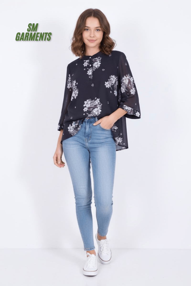 Womens Floral Print Top - Smgarment's
