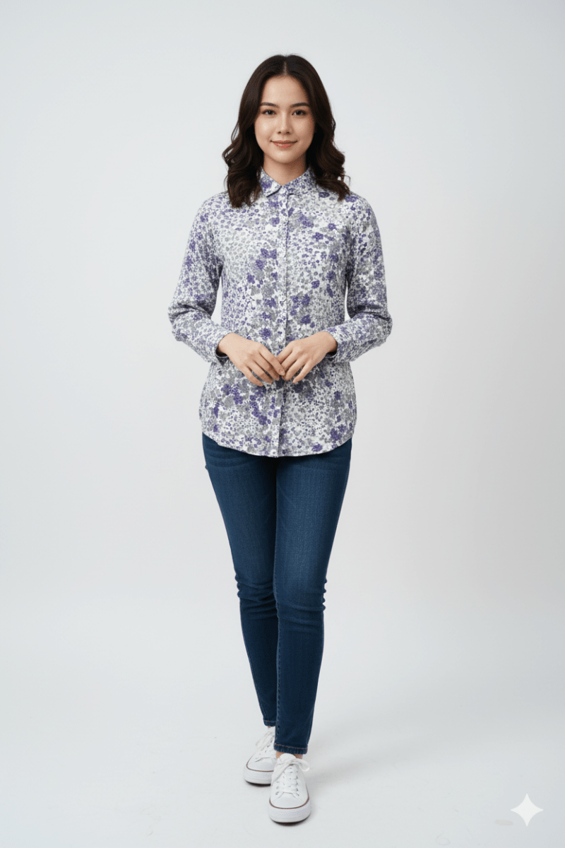 WOMENS FULL SLEEVE PRINTED SHIRT - Smgarment's