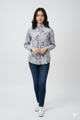 WOMENS FULL SLEEVE PRINTED SHIRT - Smgarment's