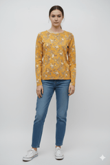 WOMENS FULL SLEEVE PRINTED T SHIRT - Smgarment's