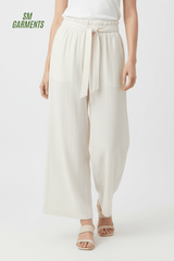 WOMENS High - Waist Wide - Leg Trouser with Tie Belt - Smgarment's