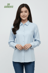 Women's Linen Classic Collar Shirt - Smgarment's