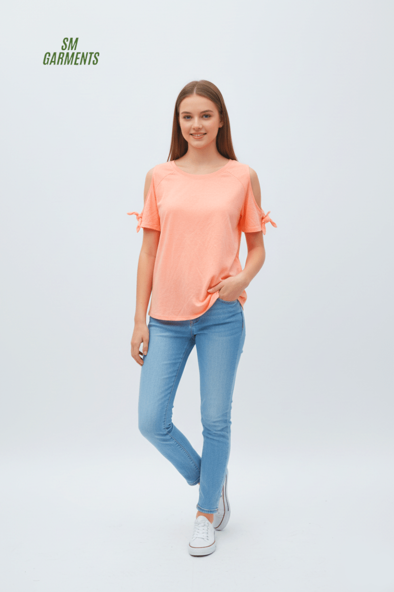 Women's One Shoulder Ethnic Garnished Blouse - Smgarment's