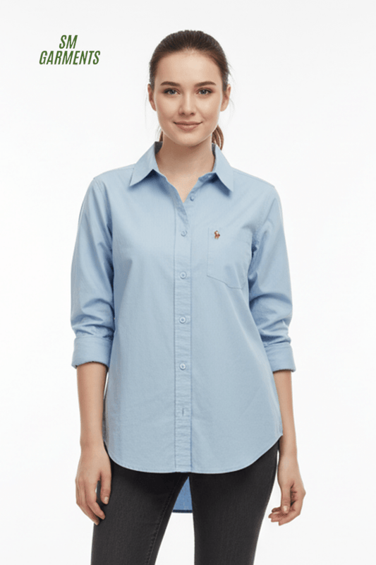 WOMENS PLAIN SHIRT WITH LOGO - Smgarment's