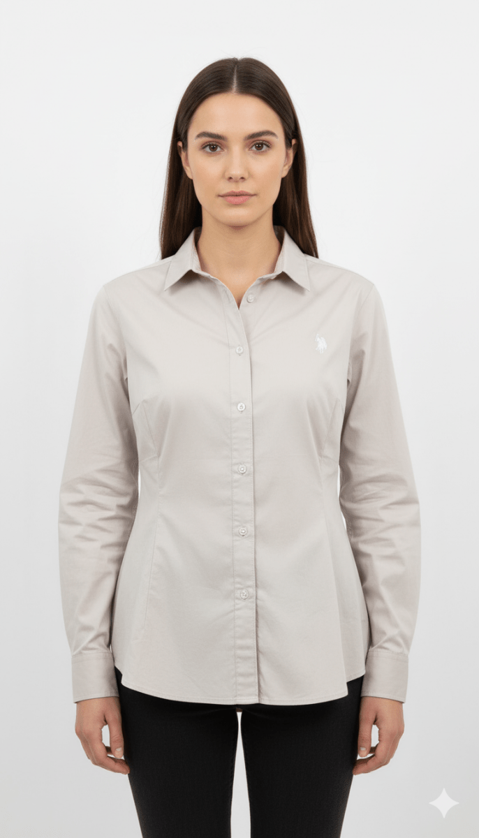 WOMENS PLAIN SHIRT WITH LOGO - Smgarment's