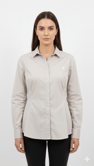 WOMENS PLAIN SHIRT WITH LOGO - Smgarment's