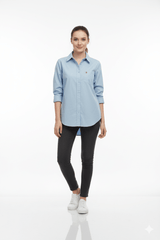 WOMENS PLAIN SHIRT WITH LOGO - Smgarment's
