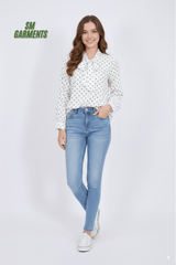 Womens Polka Dot Printed Top - Smgarment's