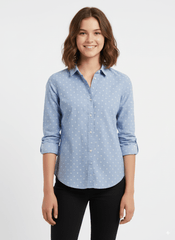 WOMENS SMALL FLOWERS PRNTED SHIRT - Smgarment's
