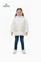 XGZZX GIRLS HEART PRINTED DOUBLE POCKET JACKET - Smgarment's