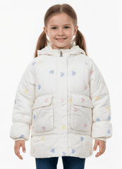 XGZZX GIRLS HEART PRINTED DOUBLE POCKET JACKET - Smgarment's