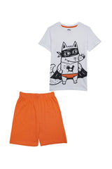 YOUNG STYLE Superhero Fox Kids T-Shirt & Shorts Set - Smgarment's